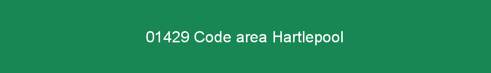01429 area code Hartlepool