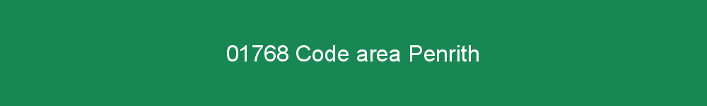 01768 area code Penrith