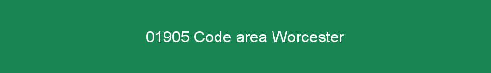 01905 area code Worcester