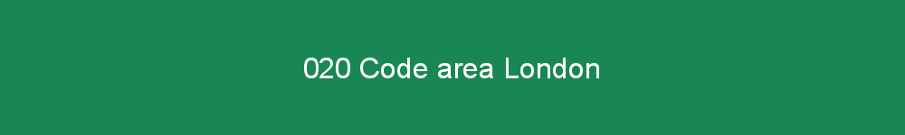 020 area code London