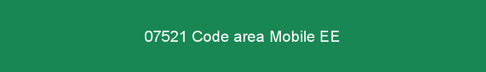 07521 area code EE