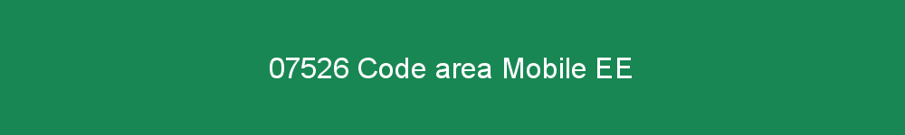 07526 area code EE
