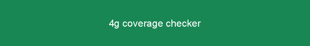 4g coverage checker