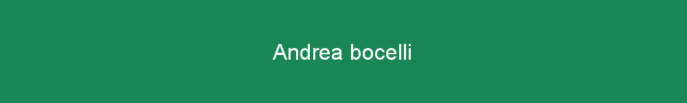 Andrea bocelli