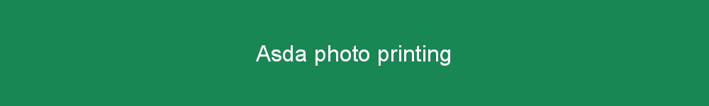 Asda photo printing