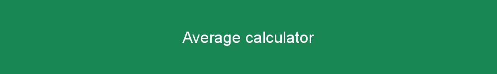 Average calculator