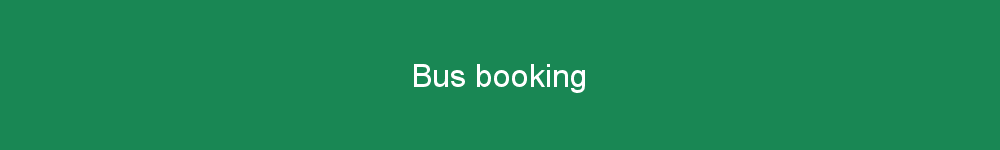 Bus booking