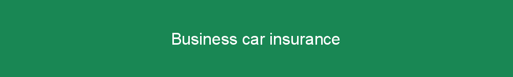 Business car insurance