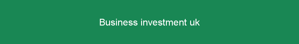 Business investment uk