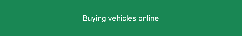 Buying vehicles online