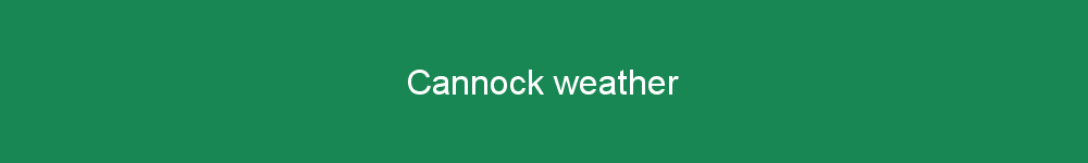 Cannock weather