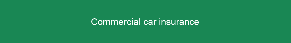 Commercial car insurance