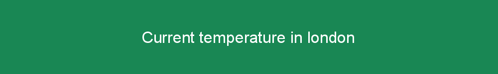 Current temperature in london