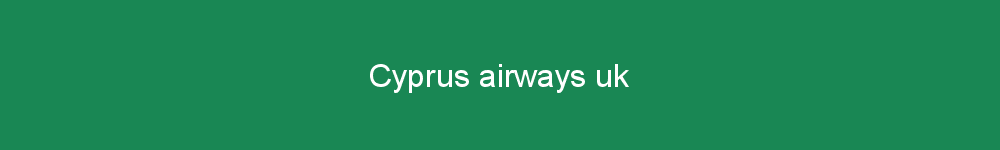 Cyprus airways uk