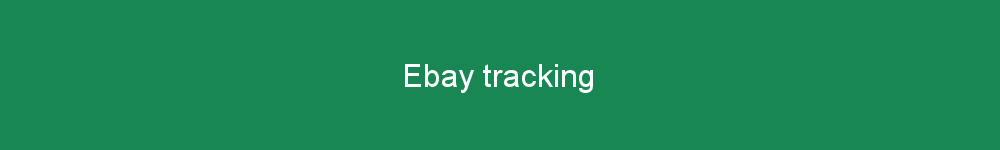 Ebay tracking