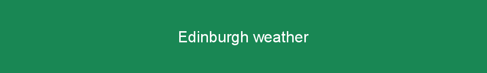 Edinburgh weather