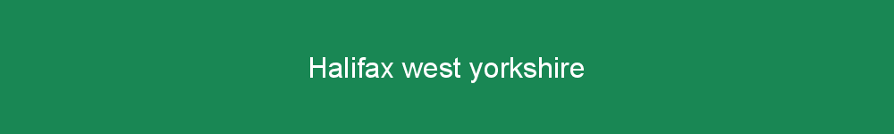 Halifax west yorkshire