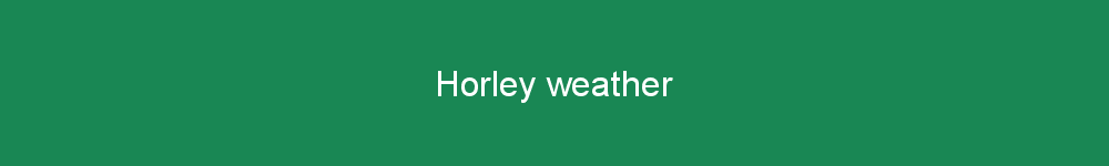 Horley weather