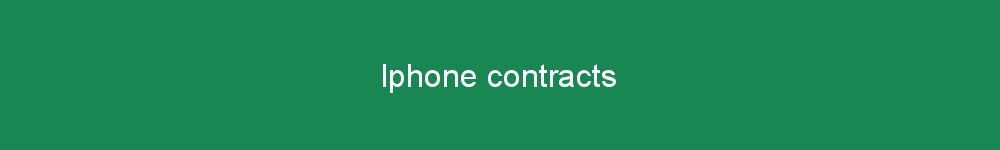 Iphone contracts