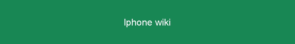 Iphone wiki
