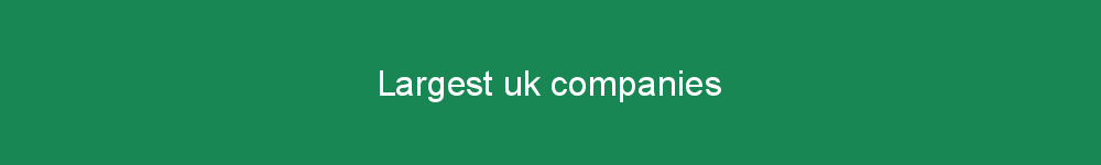 Largest uk companies