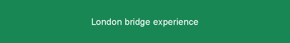 London bridge experience