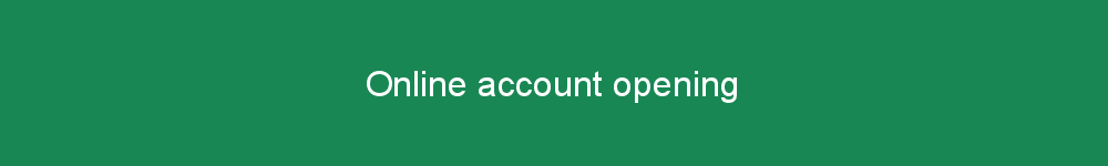 Online account opening