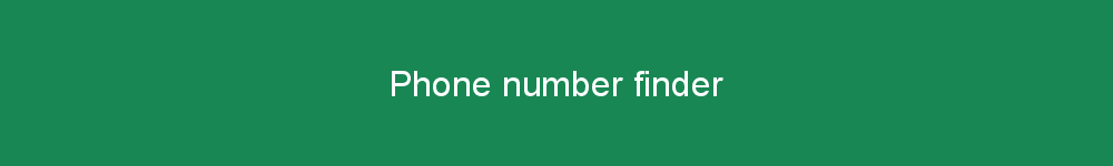 Phone number finder