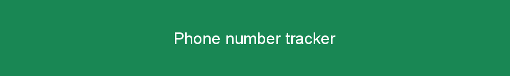 Phone number tracker