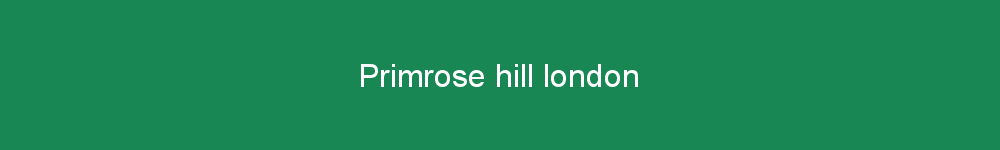 Primrose hill london