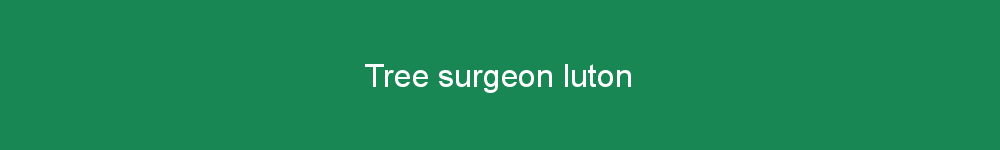 Tree surgeon luton