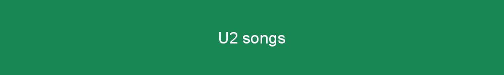 U2 songs