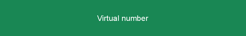 Virtual number