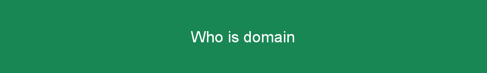 Who is domain